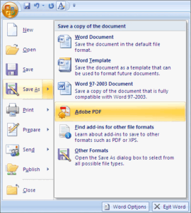Jak zapisać CV w PDF w Office 2007